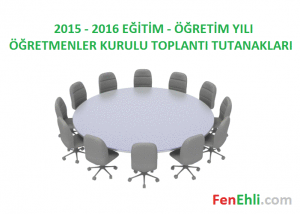 2015-2016 Öğretmenler Kurulu Toplantı Tutanakları